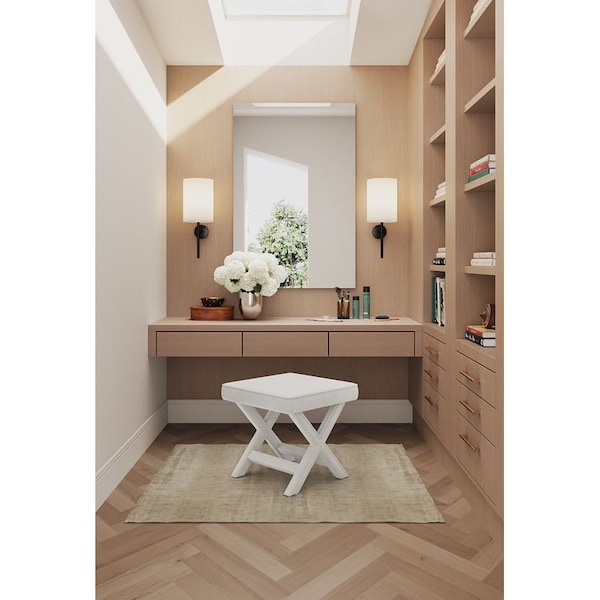 Manhattan Comfort Abigail Single Ottoman Bench in Cream OT004-CR - main